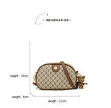 FOXER Women Small Shoulder Bag Fashion Monogram PVC Lady Crossbody Handbag with Adjustable Strap
