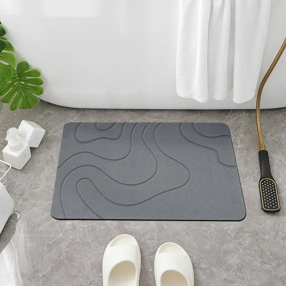 Alfombra de baño de piedra de diatomita de secado rápido, alfombra de ducha con absorción de agua, alfombra de ducha de piedra de diatomita de secado rápido, alfombras de entrada para interiores