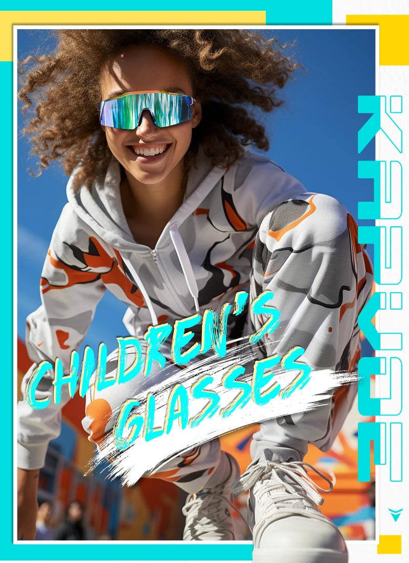 Kapvoe Photochromic Teenager Kids Cycling Sunglasses Sport Bicycle Glasses UV400 Child Goggle Outdoor Boys Girls Running Eyewear