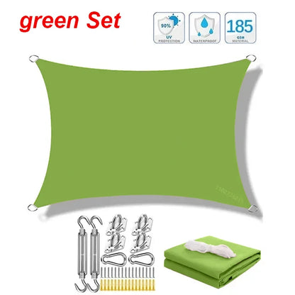 Outdoor Awnings Waterproof Sun Shade Sail Garden Canopi For Terrace Car Canvas Awning Rectangle Pool Sun-Shelter Sunshade Sail