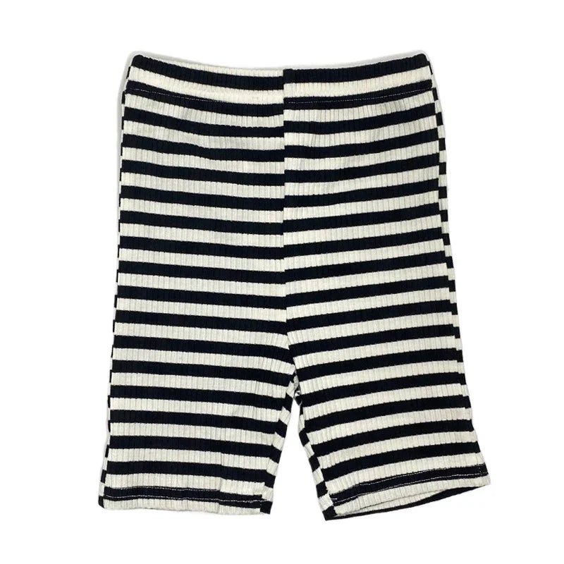 Summer New Children Solid Shorts Cotton Girls Leggings Striped Baby Stretch Pants Infant Toddler Shorts Kids Clothes