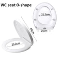 O-Shaped Toilet Seat Slow Close Quiet Lid Thickened Durable for Both Adults Children Universal Bathroom Accessories