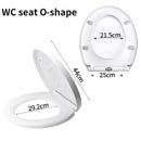 O-Shaped Toilet Seat Slow Close Quiet Lid Thickened Durable for Both Adults Children Universal Bathroom Accessories