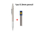 Mechanical Pencil Set 0.3 0.5 0.7 0.9 1.3 2.0mm Full Metal Art Drawing Painting Automatic Pencil with Leads Office School Supply