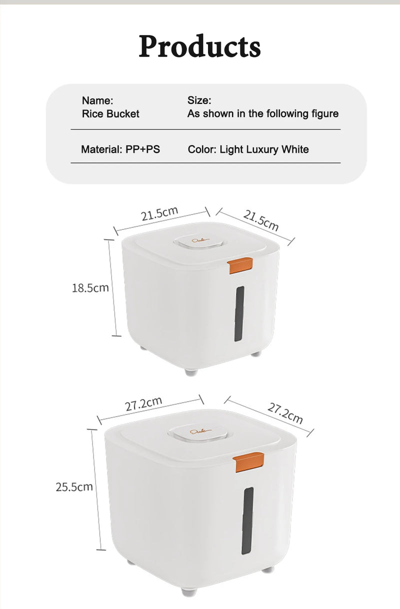 Insect Proof Moisture Proof Rice Box Grain Sealed Jar Kitchen Container 5/10KG Storage Kitchen Container Storage Box with Lid
