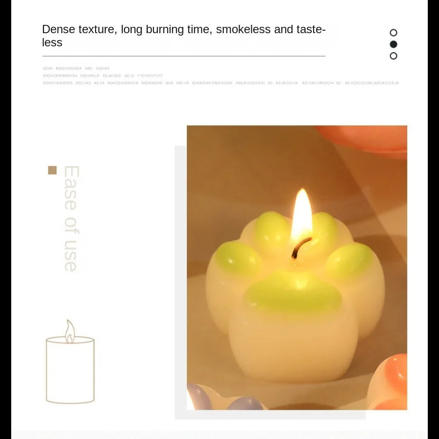 1pc/4pc Cat Paw Design Scented Candle ,For Birthday, Valentine's Day, Diy Home Decoration, party decoration, wedding souvenirs