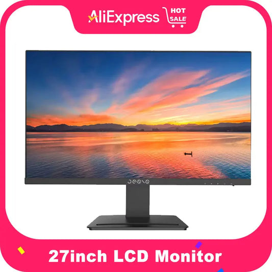 27inch LCD Monitor 1080P FHD 75Hz, Blu-ray Filtered Screen HDR 10 178°Wide Viewing Angle, Mobile Phone Bracket for Office Game