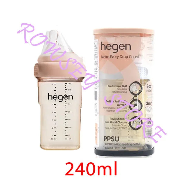 Hegen-Original PPSU Garrafa com Tampa De Armazenamento Para Crianças, À Prova De Queda, Garrafa De Bebê, Garrafa De Água, Caixa De Presente, Original