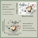 Creative Love Coffee Cup Wall Stickers For Cafe Background Decoration Wallpaper Kitchen Beautify Home Decor Self-adhesive Decals