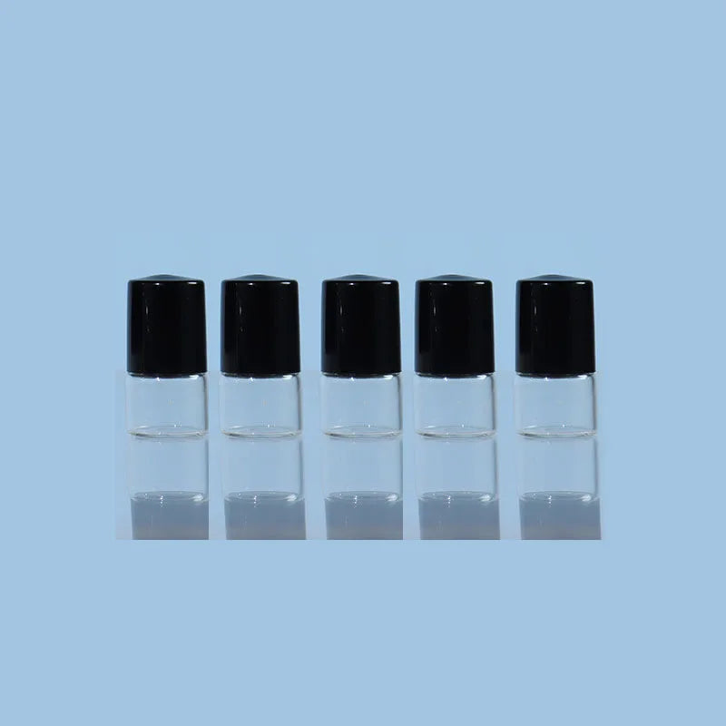 5pcs 1ml 2ml 3ml Amber Roll-on Bottles for Essential Oils Roll-on Perfume Bottle Stainless Steel Ball Container More Color