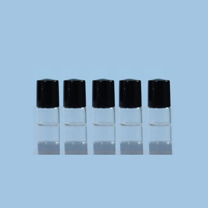 5pcs 1ml 2ml 3ml Amber Roll-on Bottles for Essential Oils Roll-on Perfume Bottle Stainless Steel Ball Container More Color