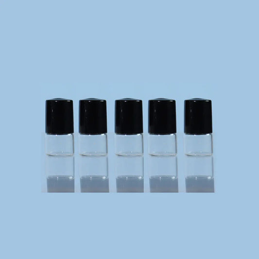 5pcs 1ml 2ml 3ml Amber Roll-on Bottles for Essential Oils Roll-on Perfume Bottle Stainless Steel Ball Container More Color