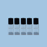 5pcs 1ml 2ml 3ml Amber Roll-on Bottles for Essential Oils Roll-on Perfume Bottle Stainless Steel Ball Container More Color