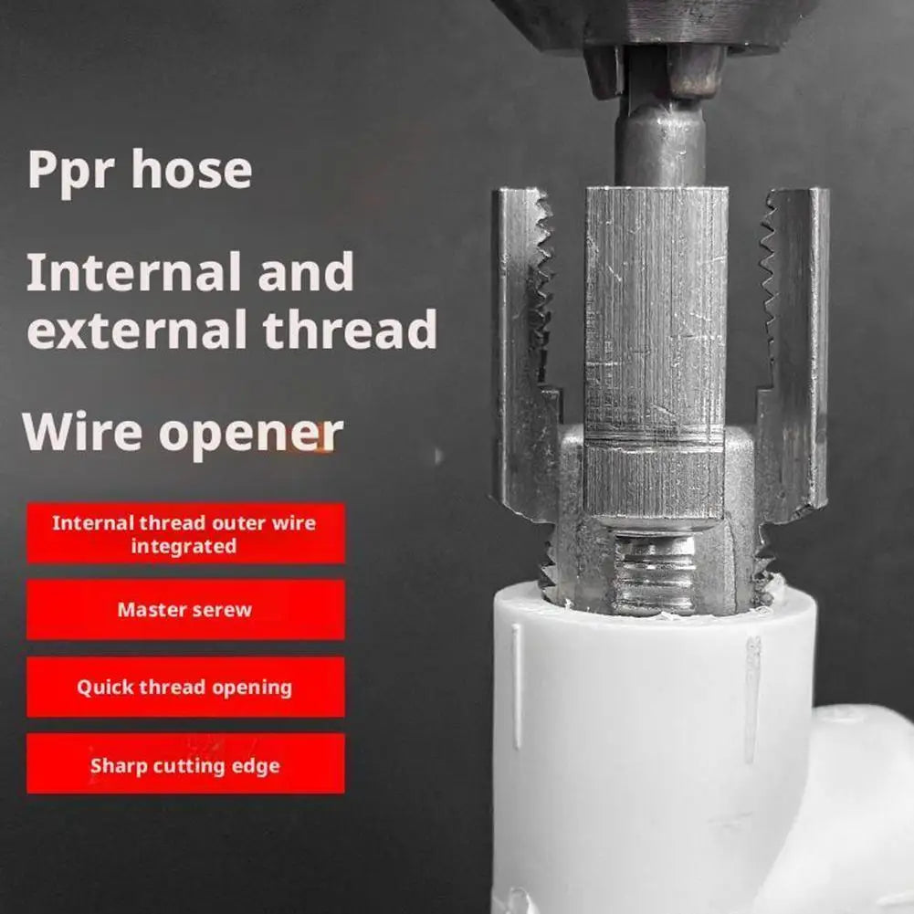 DN15 DN20 Pipe Threading Tool Hex Shank Die Internal External Threads 1/2&3/4 Water Pipes PPR PVC MPP Manganese Steel Detachable