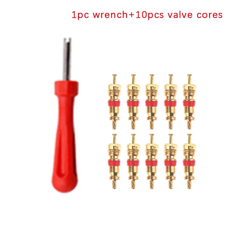 Tire Valve Core Removal Tools Wrench Plastic Handle Bike Screwdriver Wrench Core Tire Repair Hand Tool for Car Bicycle Motorcycl