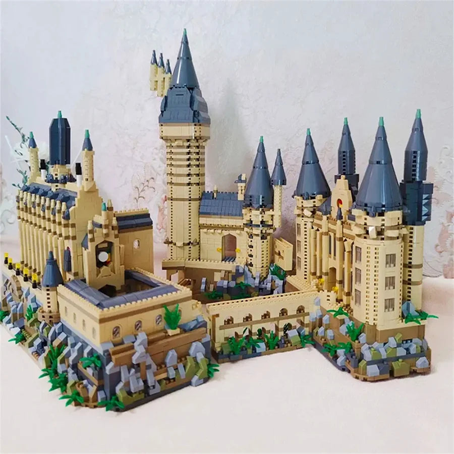 New Magic Hogwarts Castle Micro Building  Blocks Street View Architecture Creative MOC Model Kit  Kids Christmas Birthday Gifts