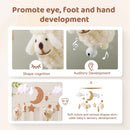 Crib Mobile Bed Bell Wooden Baby Rattles Soft Felt Cartoon Animal Bed Bell Newborn Music Box Hanging Toy Crib Bracket Baby Gifts