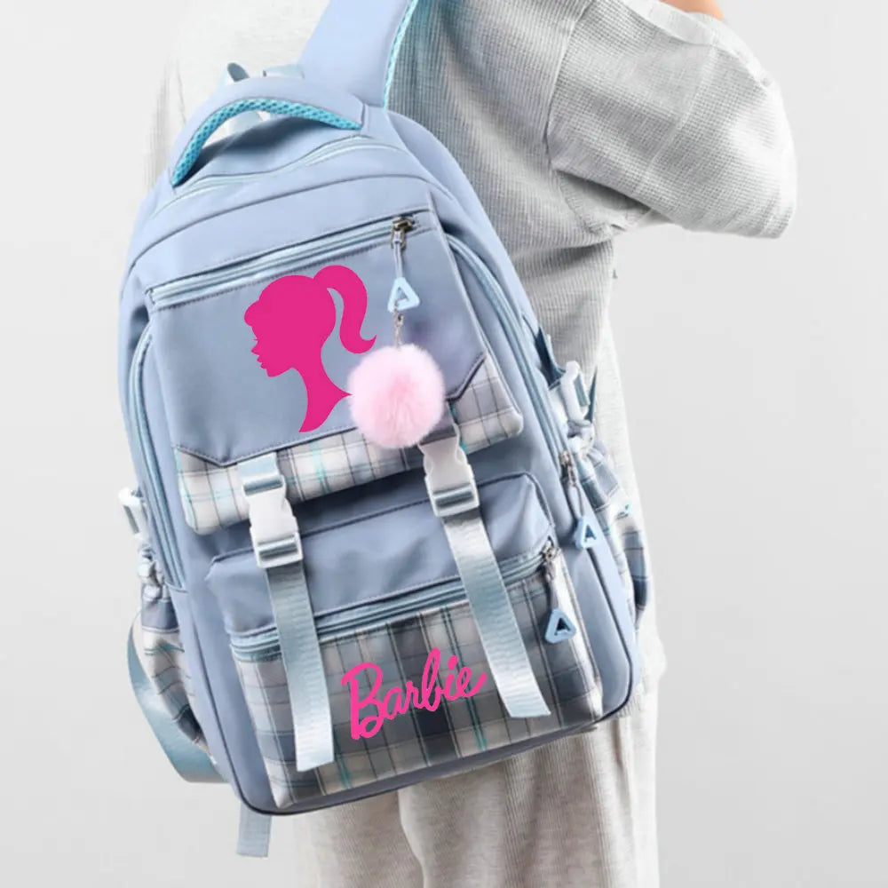 School Backpack Barbie the movie Child School Bags Girls Daypack Kids Adolescent Bags Kawaii Waterproof Large Capacity Backpack