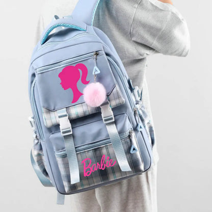 School Backpack Barbie the movie Child School Bags Girls Daypack Kids Adolescent Bags Kawaii Waterproof Large Capacity Backpack