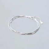925 Sterling Silver Bracelet For Women Simple Bracelets Korean Jewelry Hot Fashion 