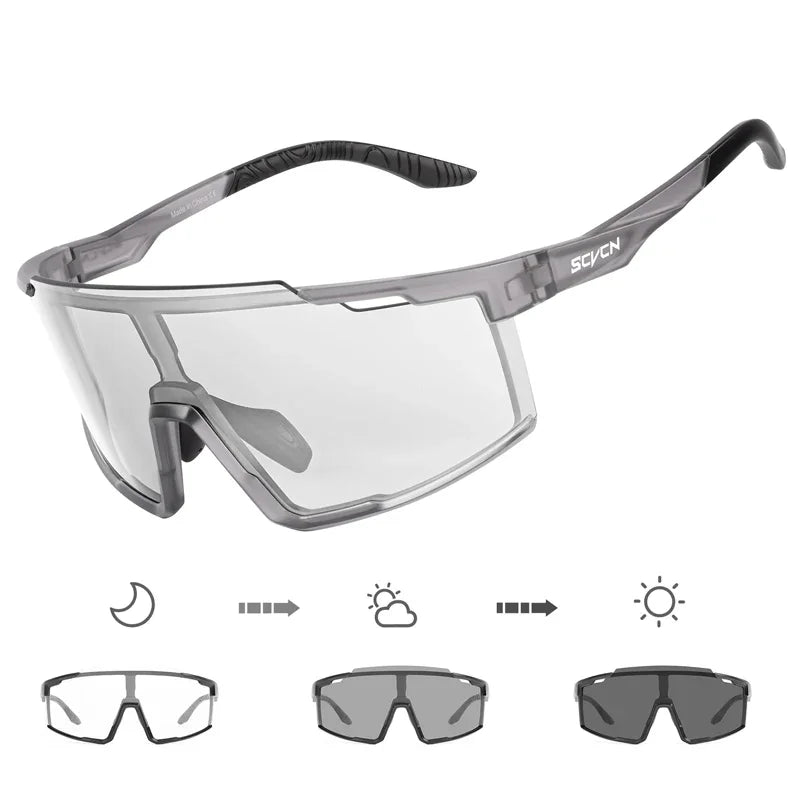 SCVCN Photochromic Cycling Sunglasses Sports Bicycle Glasses MTB Mountain Bike Goggles Accessories UV400 Outdoor Eyewear Men