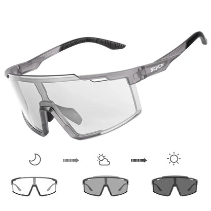 SCVCN Photochromic Cycling Sunglasses Sports Bicycle Glasses MTB Mountain Bike Goggles Accessories UV400 Outdoor Eyewear Men