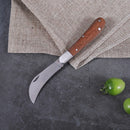 Folding Grafting Knife Grafting Tools Bonsai Pruning Knife Professional Garden Seedling Fruit Tree Cutter with Wooden Handle