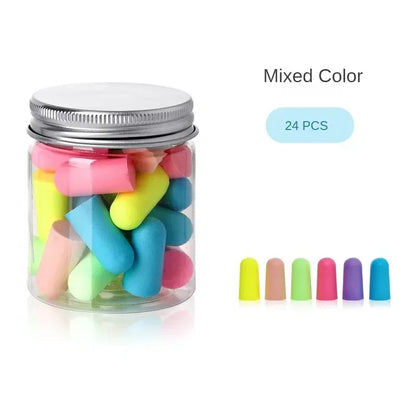10/24/60pcs Comfortable Earplugs Antinoise Ear Plugs Sleep Noise Reduction Ear Protector for Sleep Soft Foam Earplugs Anti-Noise