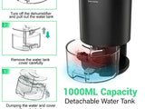 Electric Dehumidifier Moisture Absorbers Air Dryer With 1000ml Water Tank Quiet Air Home Dehumidifier For Bedroom Wardrobe