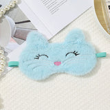 1Pc Cute Cartoon Cat Plush Sleeping Eye Mask Comfortable Sleep Mask Sleep Aid Traveing Home Shading Light Eye Cover Eyeshade