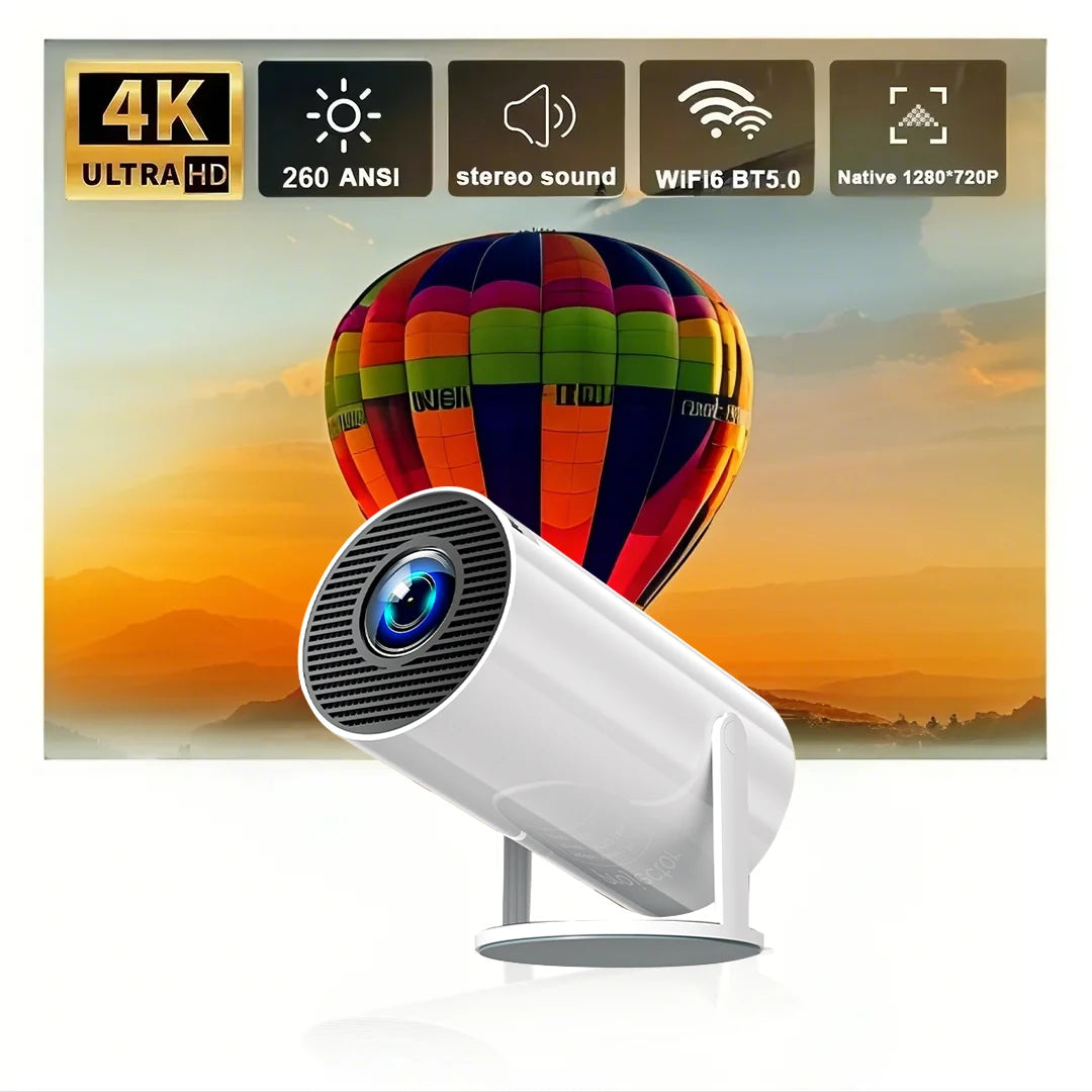 Projector 4K Native HD 1080P Dual Wifi6 Cinema Portable Projetor Built-in Android System suitable for home/outdoor/office