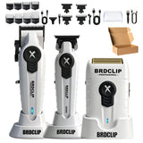 BRDCLIP New White Professional FA1C-T-609 Barber Hair Clipper Set Men's 10000RPM Electric Shaver Hair Trimmer Barbershop Tools