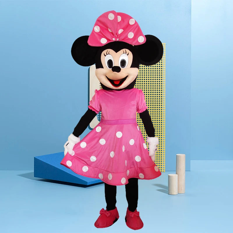 Disney Mickey Minnie Mouse Mascot Costume Anime Cartoon Character Cosplay Clothes Stitch Winnie Bear Party Halloween Adult Gift
