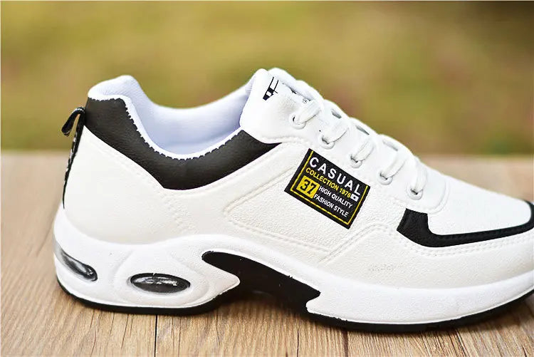 Zapatillas de running para hombre, transpirables, con amortiguación de aire, con cordones, antideslizantes, para exteriores