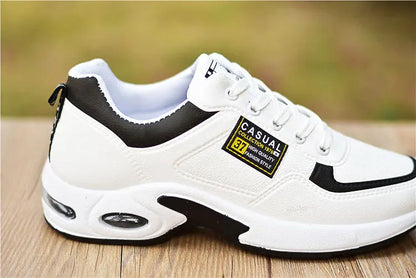 Zapatillas de running para hombre, transpirables, con amortiguación de aire, con cordones, antideslizantes, para exteriores