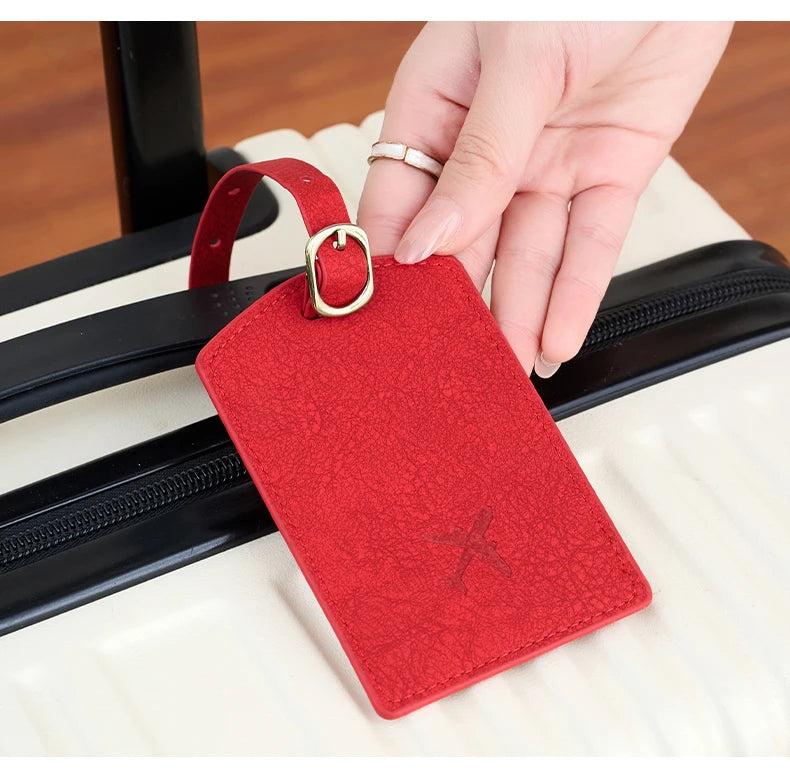 Fashionable new PU luggage tag, boarding pass for overseas travel, luggage tag, anti-loss name card, luggage tag