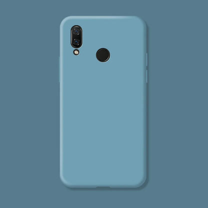For Huawei P Smart 2019 Case Fundas Original Case Huawei P Smart 2019 Shockproof TPU Liquid Silicone Protective Phone Back Cover