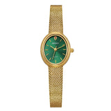 Relogio feminino oval dourado berny de luxo quartzo a prova de agua