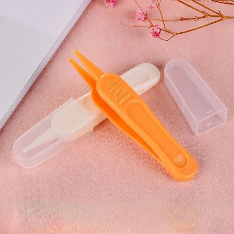 Pinzas para limpiar la nariz del bebé, herramienta segura para limpiar el ombligo, la nariz y los oídos del bebé, pinzas para mocos, eliminación de mocos, suministros de limpieza para recién nacidos
