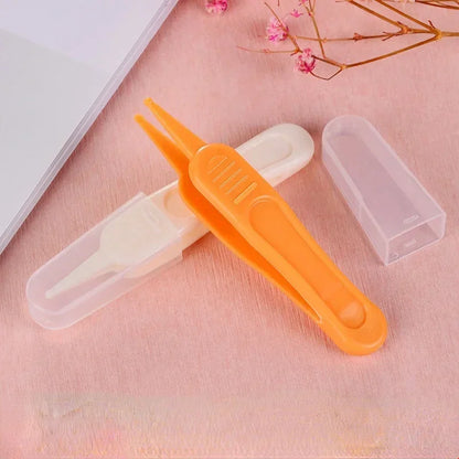 Pinzas para limpiar la nariz del bebé, herramienta segura para limpiar el ombligo, la nariz y los oídos del bebé, pinzas para mocos, eliminación de mocos, suministros de limpieza para recién nacidos