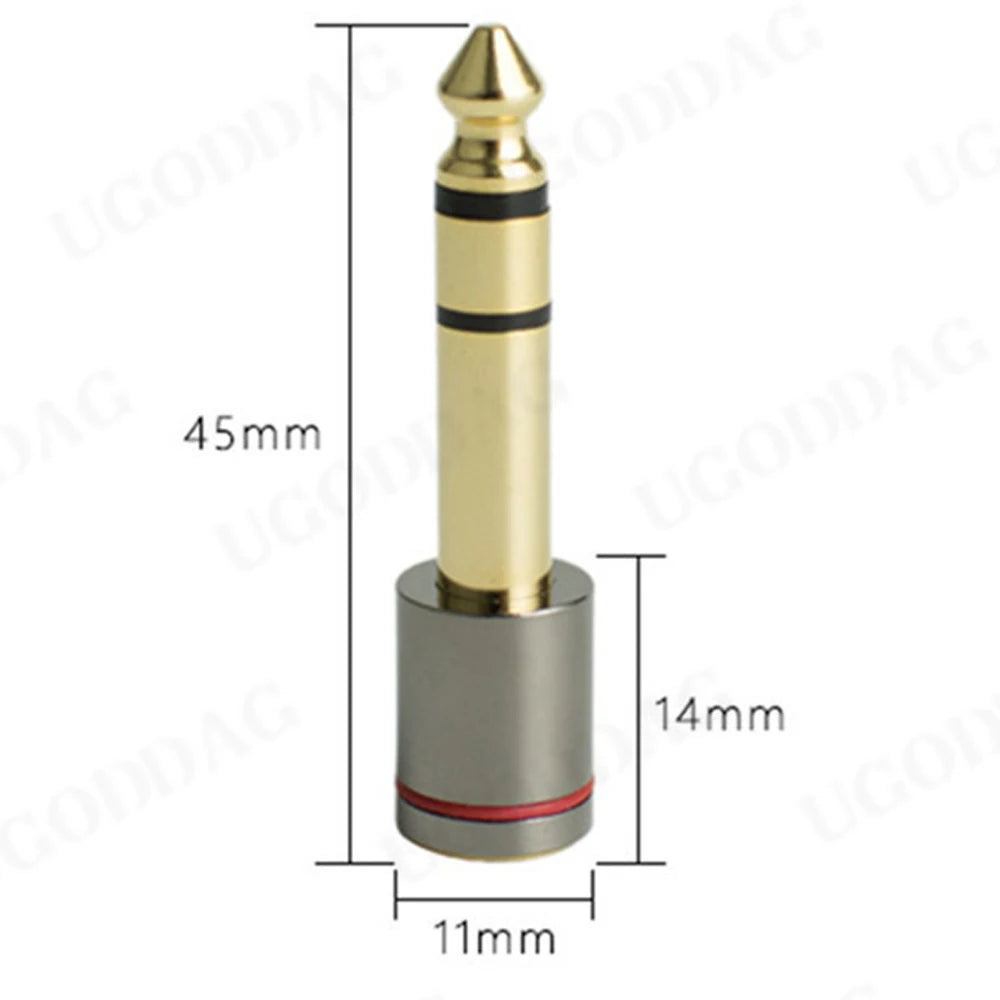 6.5 Connector Plug 6.35mm Male To 3.5mm Female Audio Adapter Gold Plated Hifi Headphones Jack Stereo Microphone Earphone DIY 3.5