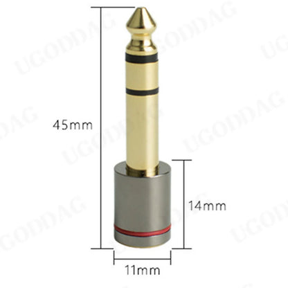 6.5 Connector Plug 6.35mm Male To 3.5mm Female Audio Adapter Gold Plated Hifi Headphones Jack Stereo Microphone Earphone DIY 3.5
