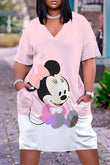 Disney-elegantes vestidos longos femininos, roupas de mulher, chique grande, verão, plus size, 2024