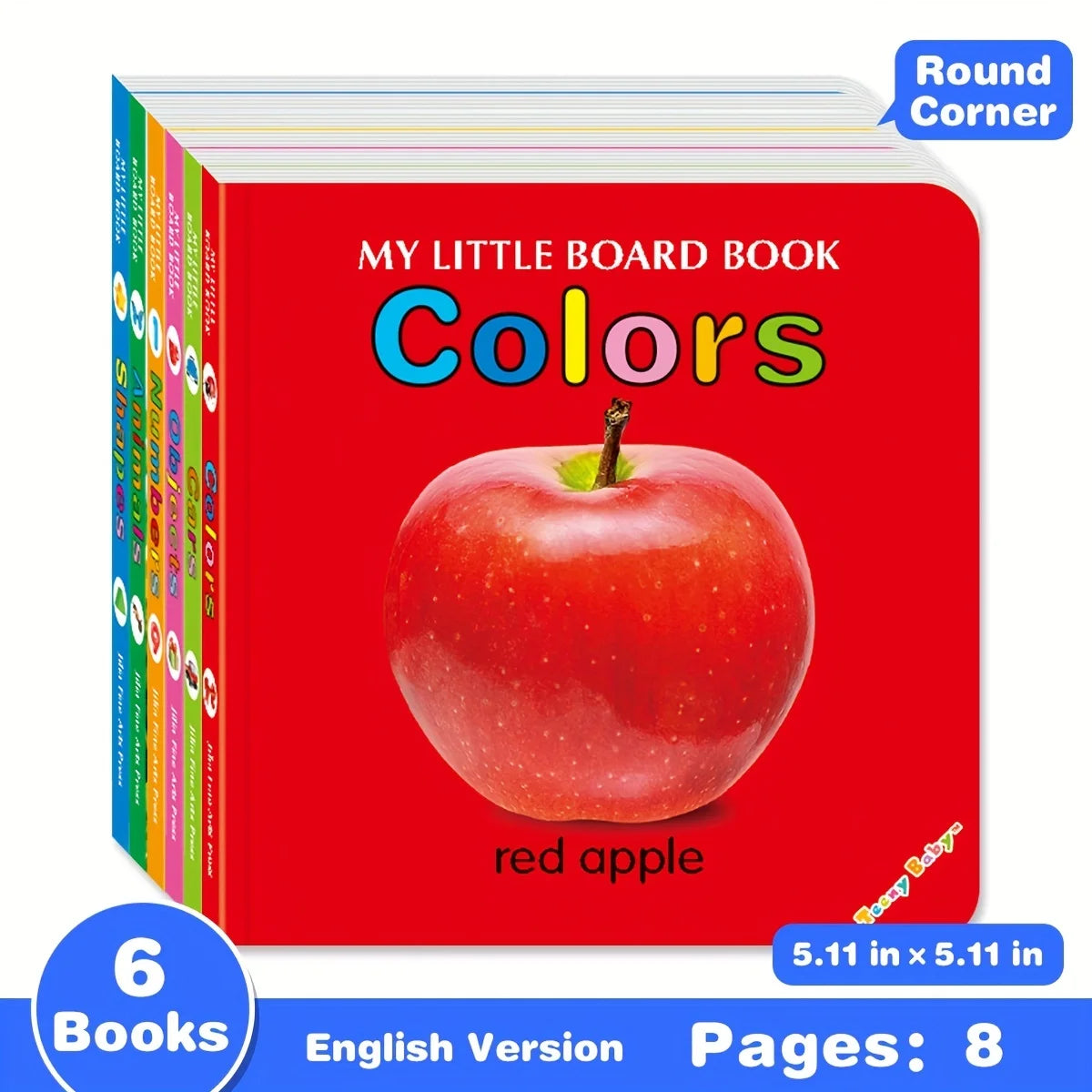 Baby Colorful Pattern Card Books Interactive Sensory Baby Toys Newborn Development Gift Accompanying Reading Early Education