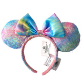 Diadema con orejas de Minnie y lazos grandes de Disney, ideal para disfraz de cosplay, de peluche, para adultos y niños. 