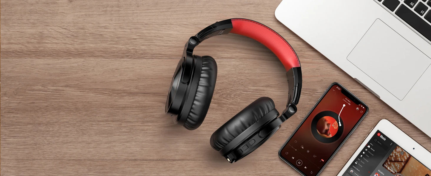 Oneodio Pro C Wireless Bluetooth 5.2 Headphones Over Ear With Microphone Hi-Res Audio Wired&Wireless Headset 110h Playtime AAC