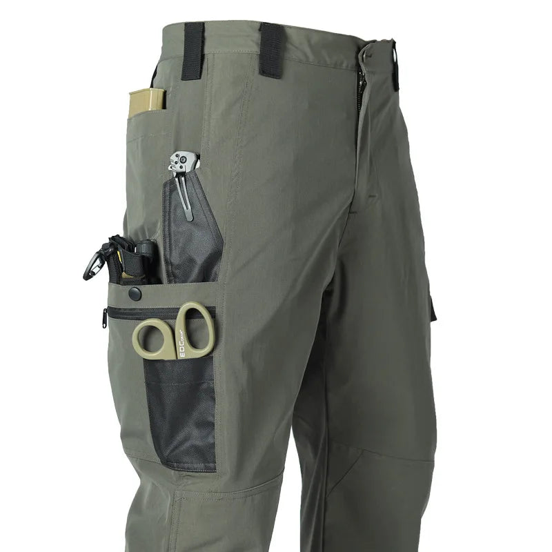 Men's Quick Dry Tactical Pants Water Resistant Outdoor Pants Lightweight Stretch Cargo Hiking Mountain Fishing Camping Pants