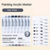 9/144 Colors Acrylic Paint Art Marker Pen DIY Painting Drawing for Card Ceramic Stone Mug Glass Fabric Clothes Art Supplies