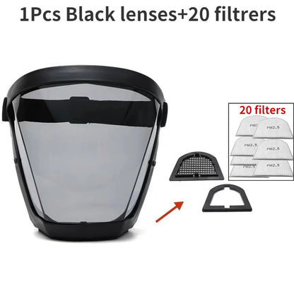 Kitchen Transparent Full Face Shield Home Oil-splash Proof Eye Facial Anti-fog Head Cover Safety Glasses