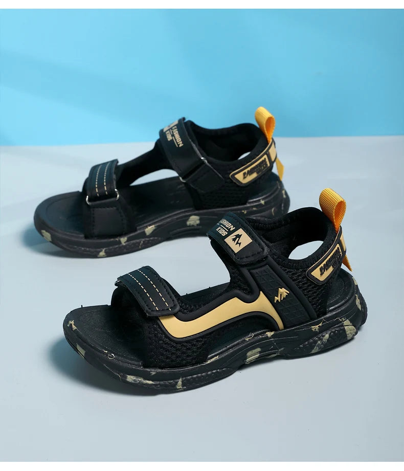 Kids Boys Trendy Camouflage Platform Strap Sandals Lightweight Soft Sole Non-slip Girls Children For Summer Outdoor Beach Shoe